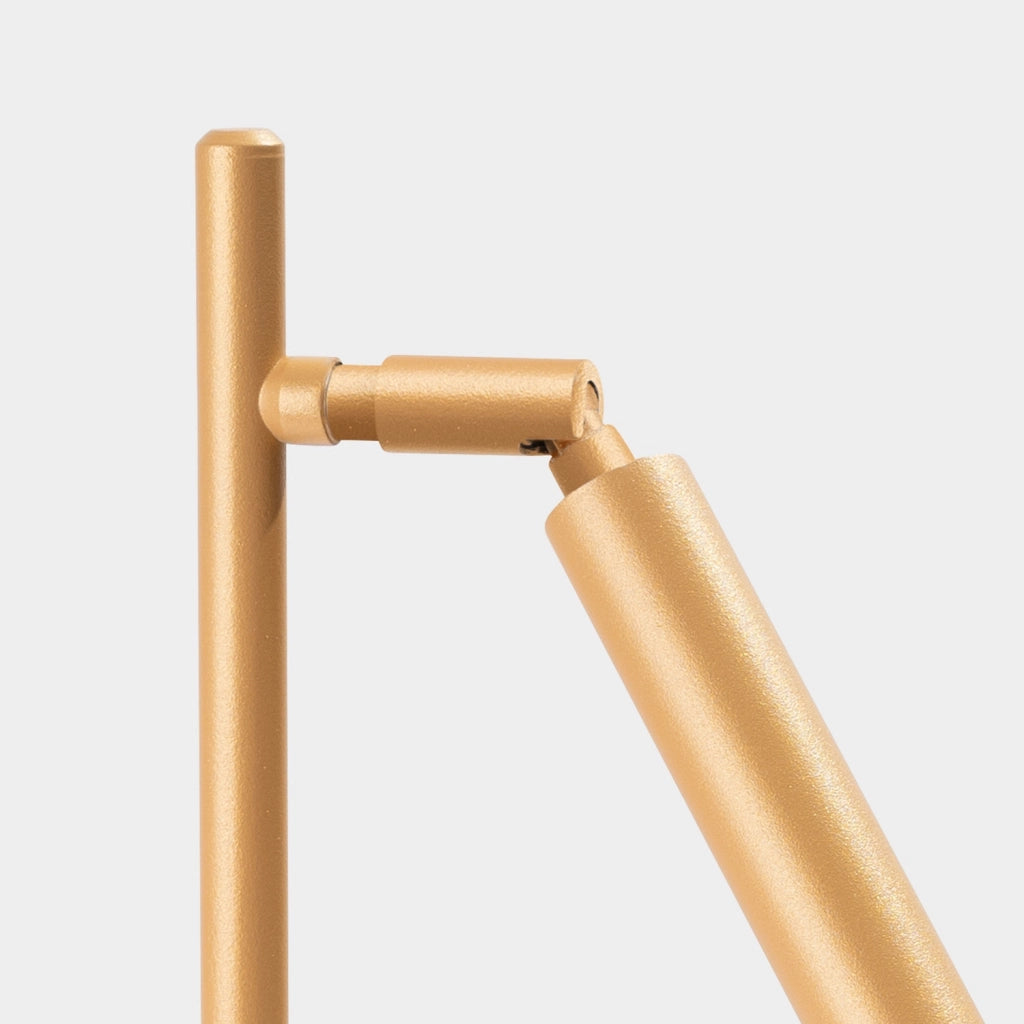 Lampada da tavolo oro, paralume snodabile G9 Velino Pure Lume