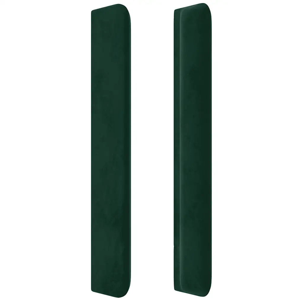 Testiera ad Orecchio Verde Scuro 183x16x118/128 cm in Velluto 3119643