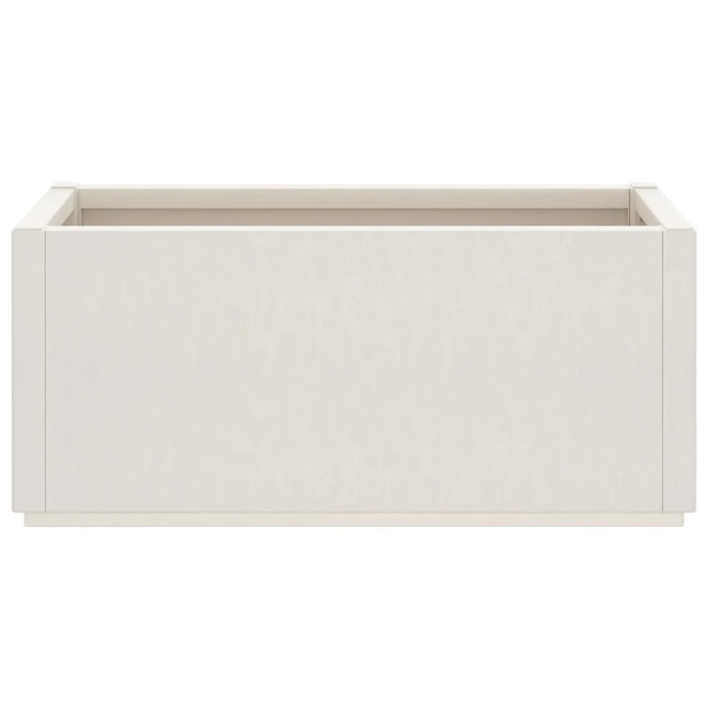 Fioriera rialzata per piante fiori terrazza giardino 80 x 36 x 35 cm PP bianco 02_0037867