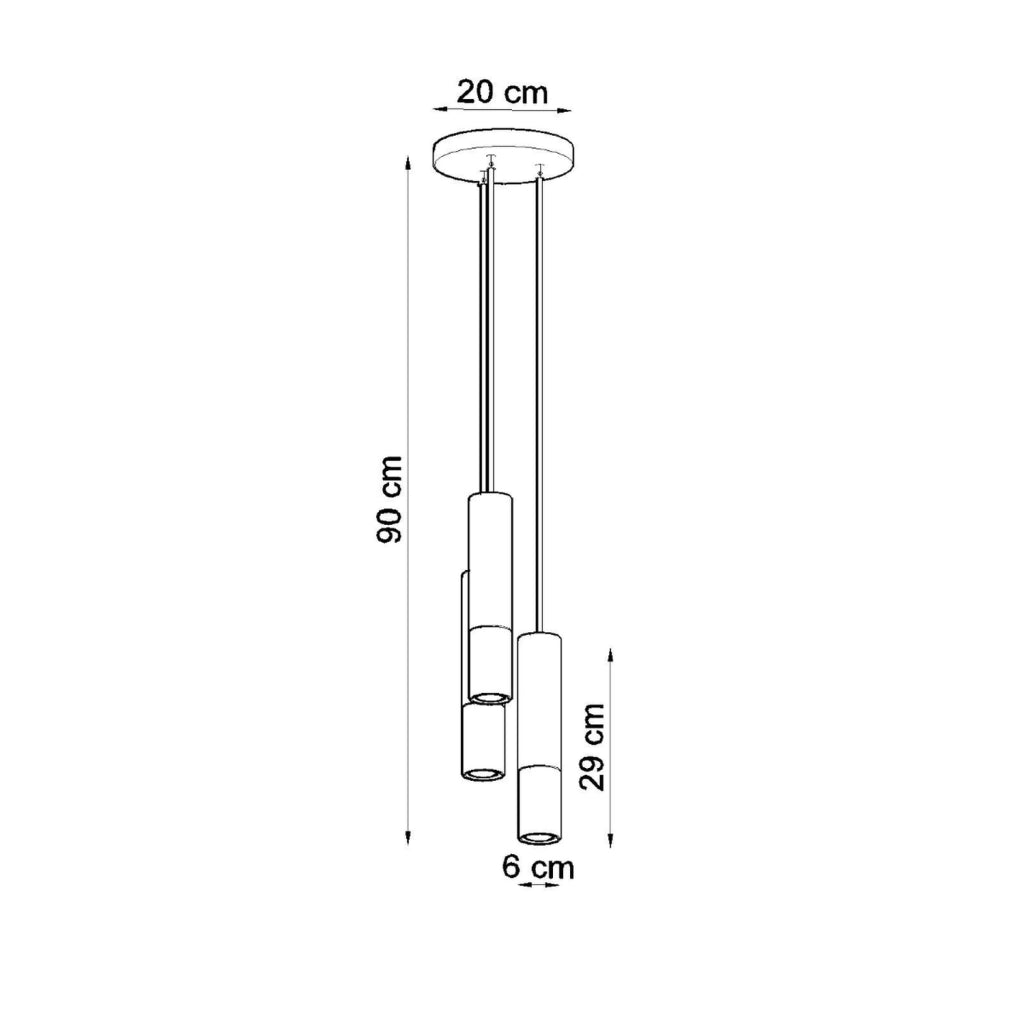 Lampadario SPIREXEZ 3 luci nero/oro GU10 Pure Lume GIRALO