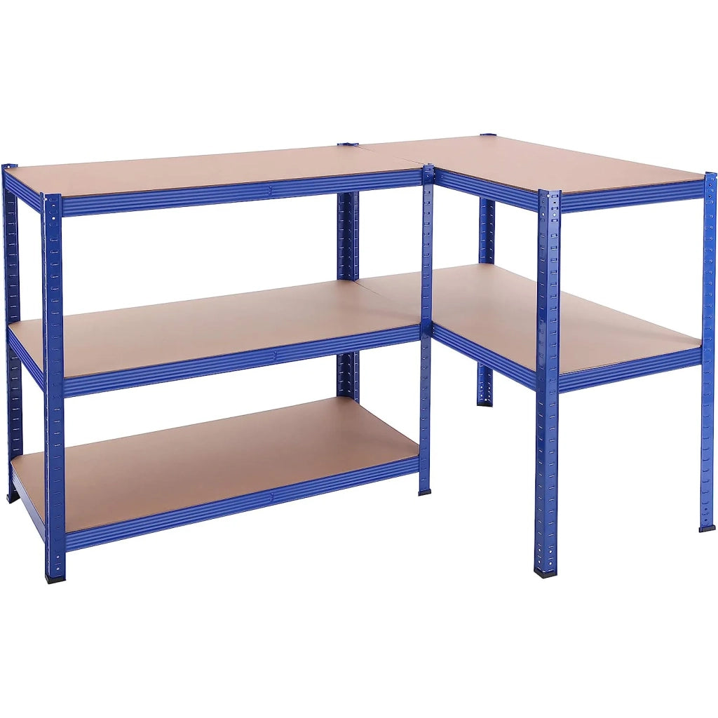 Scaffalatura metallica per carichi pesanti 200 x 100 x 50 cm 5 ripiani portata totale 875 kg (175 kg/ripiano) ripiani regolabili per garage/cantina nero 12_0005595
