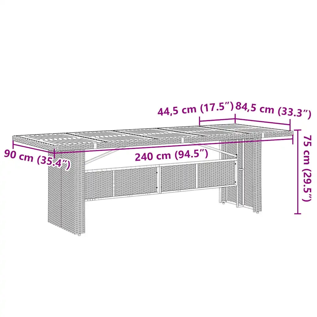 vidaXL Set Bistrò da Giardino 9 pz con Cuscini in Polyrattan Nero