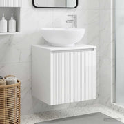 Mobile Lavabo da Parete Bianco Lucido 49,5 x 44,5 x 65 cm 890446