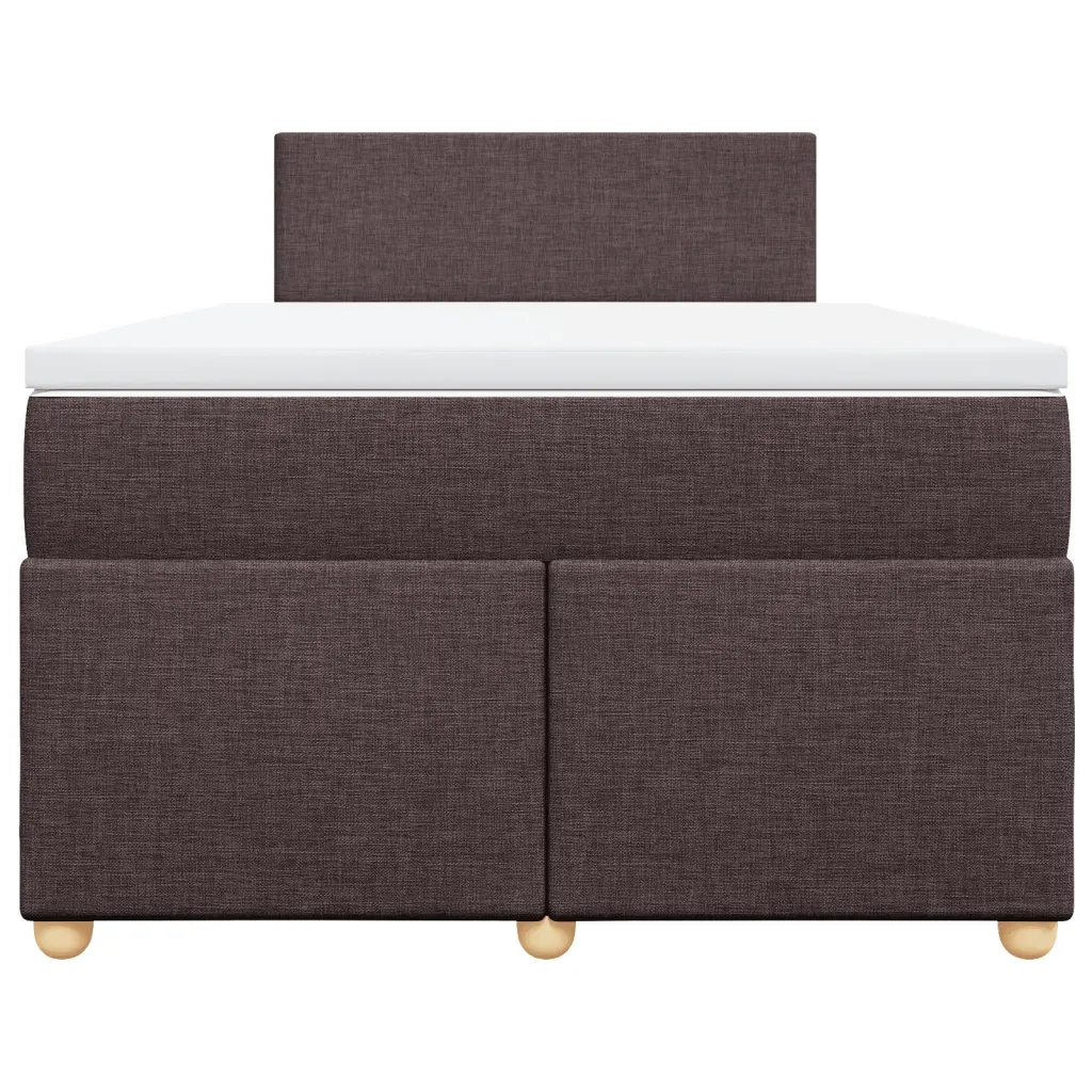Giroletto a Molle con Materasso Marrone Scuro 120x200cm Tessuto 3286643