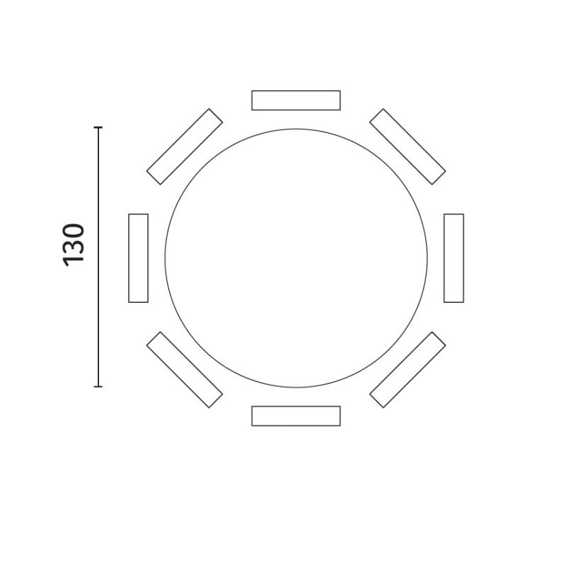 Tavolo Fisso DIAM 130 cm Henry 0cm X Diam 130cm H 76cm Stones