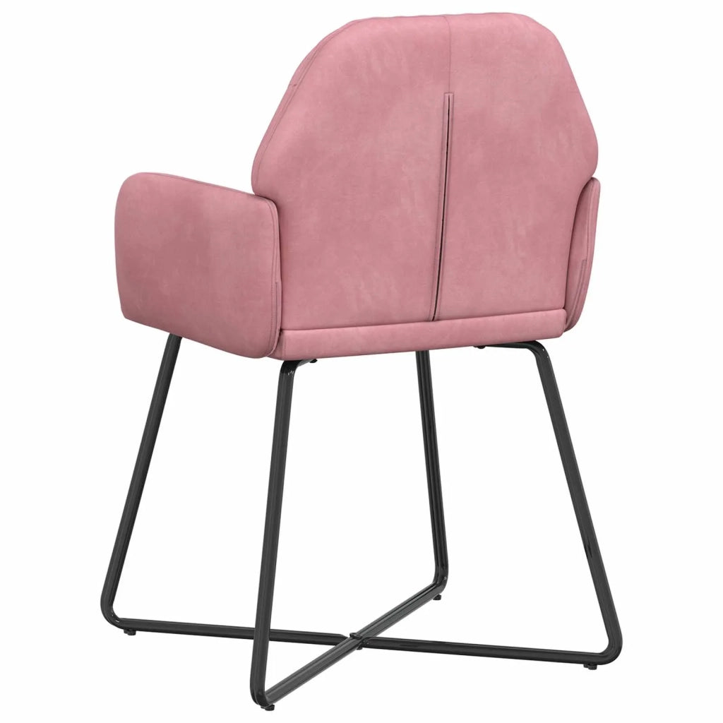 Sedie da pranzo 6 pcs Velluto (V) Rosa 55 x 50 x 84 cm 3428386