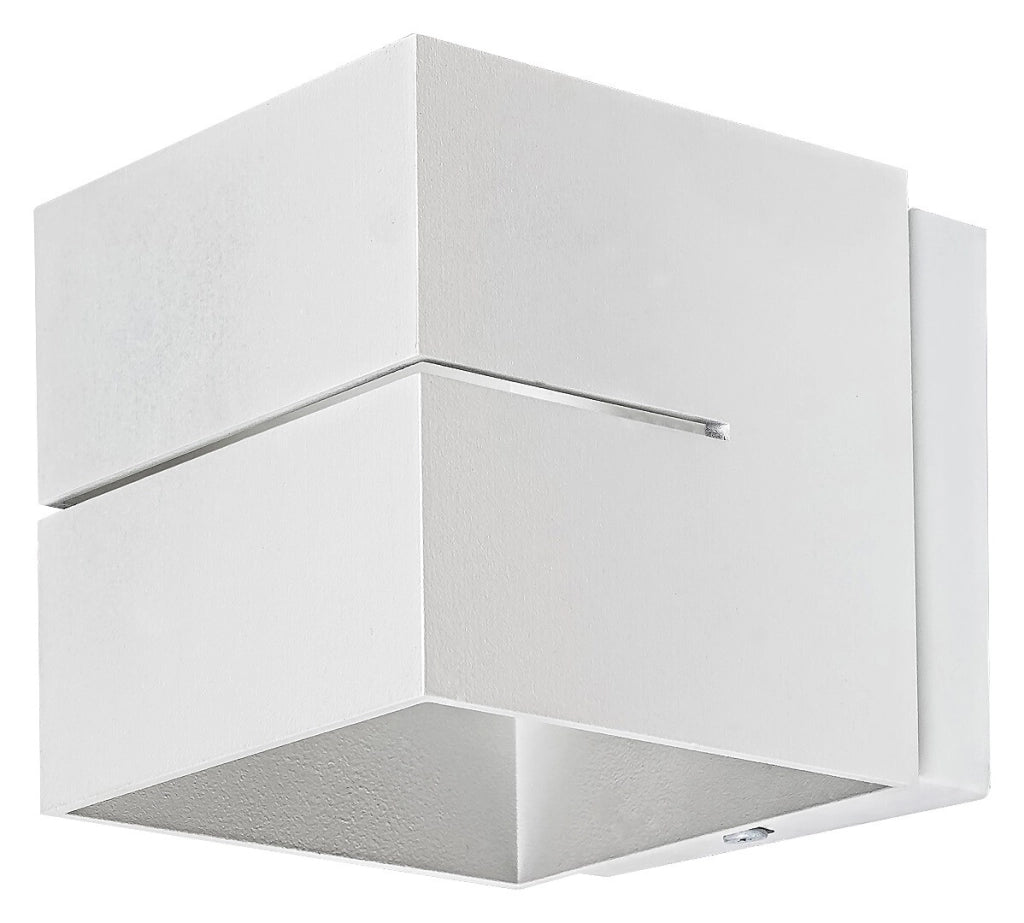 Applique cubica moderna G9 bianco opaco Kaunas 7018 Rabalux