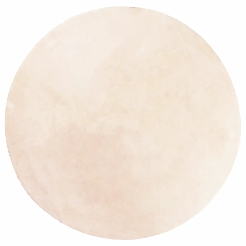 Tappeto a Pelo Corto HUARTE Morbido e Lavabile Beige Ø 200 cm 375031