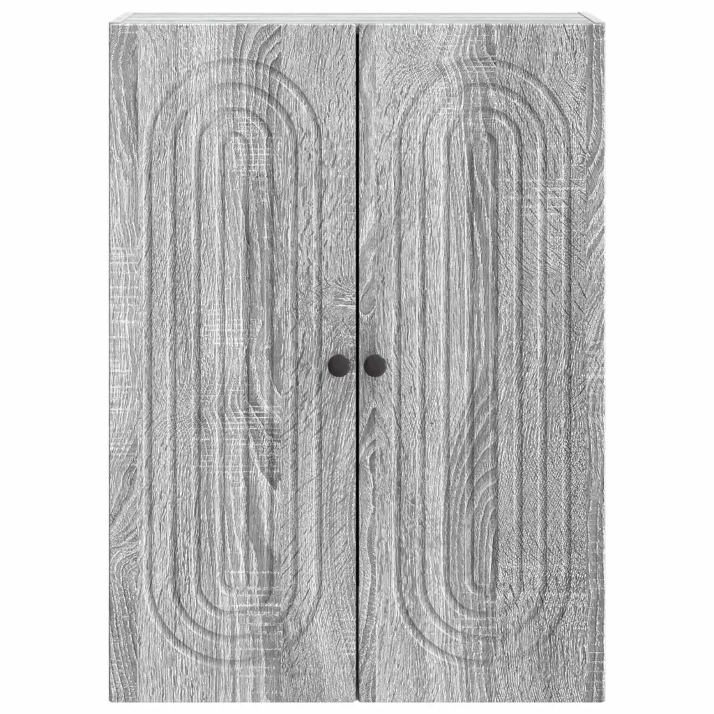 Mobiletto a muro Sonoma grigio 66 x 34,5 x 90 cm 898061