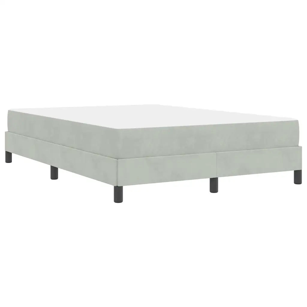 Letto a molle con materasso Grigio chiaro 140 x 190 cm Tessuto 3398689