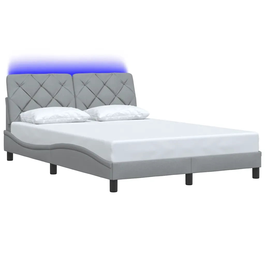 Giroletto con LED senza Materasso Grigio Chiaro 120x200 cm 3310657