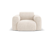Cosmopolitan Design - Poltrona "Nolio" 2 posti in ciniglia beige chiaro 