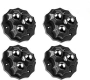 Ruote per mobili, ruote con piastra di trasmissione a sfera autoadesiva, ruote per mobili per mobili, scatola di conservazione, accessori da cucina - nero