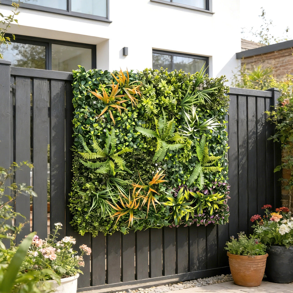 Seto Artificiale Hiedra 1x1 m ¨C Zephmum ¨C Verde per Balcone e Giardino