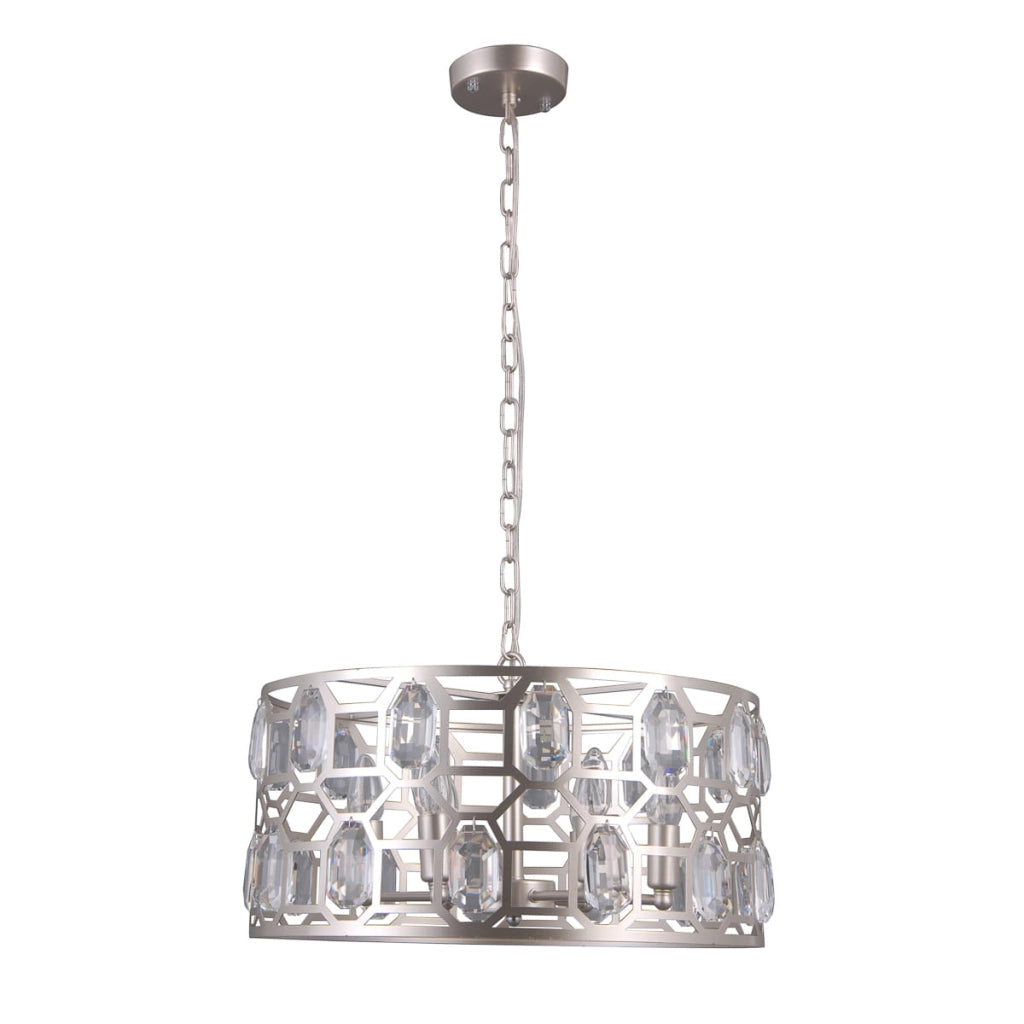 Lampadario Italux Momento cristallo argento 6xE14 PND-43400-6