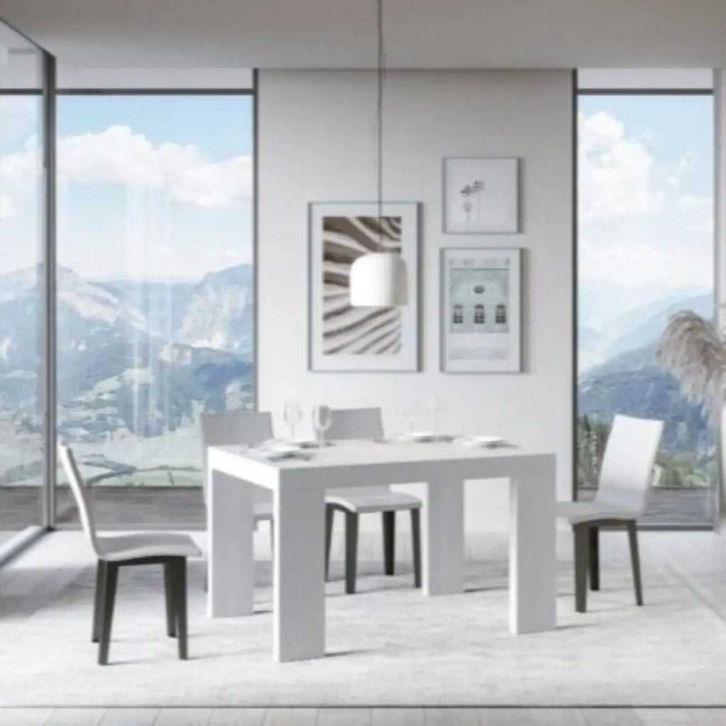 Tavolo allungabile 130/390x90 cm Roxell colore bianco frassino