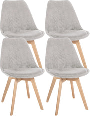 Set 4 Sedie Pranzo Linares Beige,Cordone