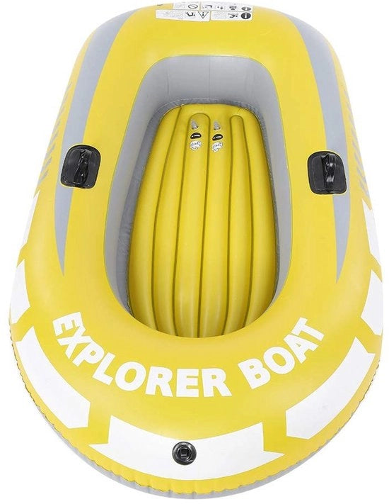 Barca a Vela Inflabile 2 Persone - PVC di Alta Qualità - Resistente alle Scalfitture - Resistente ai Sollecitamenti - Gomma Autoinflante - Pesca/Tuffaggio