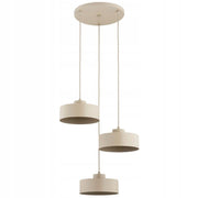 Lampada a sospensione beige rosetta tonda SELIA 3xE27 Alfa