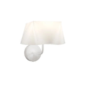 Applique Moderna Wanda Polilux ® Bianco E Metallo 1 Luce E14