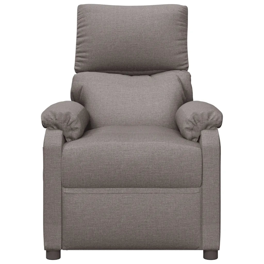 Poltrona Elettrica Reclinabile Tortora in Tessuto 3098432