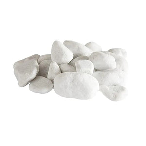Set Ghiaia Bianca 24 Sassi Decorativi per Stufe e Camini a Bioetanolo