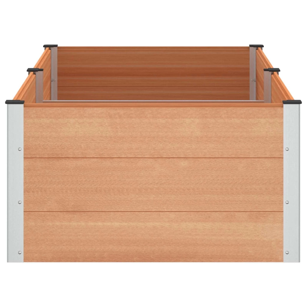 Letto rialzato da giardino Marrone 200 x 100 x 54 cm alluminio 42039006