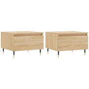 2 pz Tavolini salotto | Tavolino da caff¨¨ | Tavolino da Soggiorno Rovere Sonoma 50x46x35cm Legno Multistrato