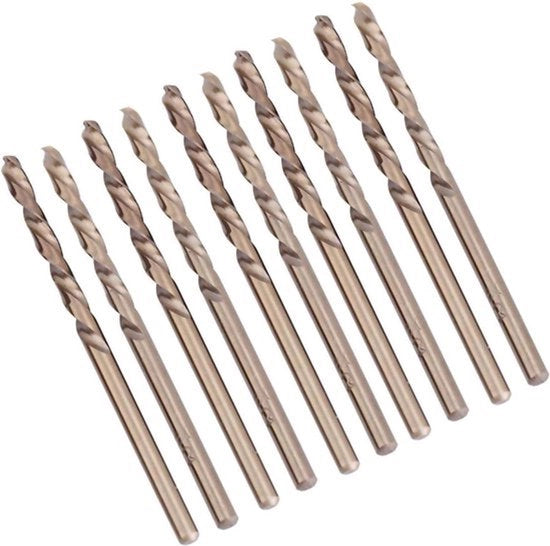 Set di fori per lavorazione metallica - Bore HSS a spirale - Acciaio inossidabile - Bore HSS-CO a spirale - Set di fori metallico - Adatto all'acciaio inossidabile - Set di fori 1,0-5,0 mm (3,2 mm)