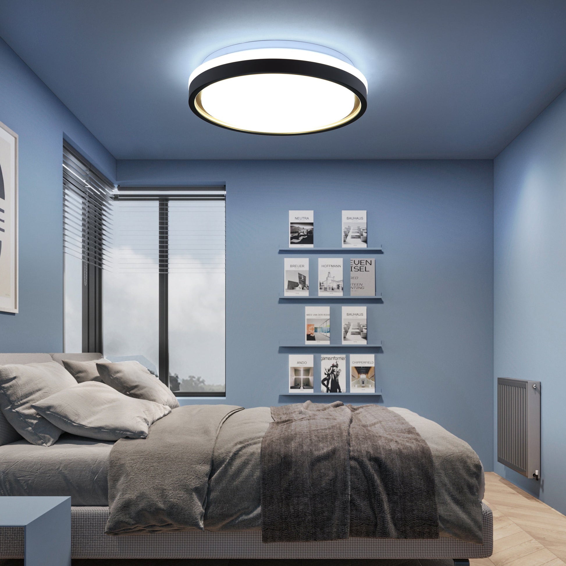 ZMH Lampada da soffitto plafoniera LED dimmerabile telecomando moderna 30 cm per soggiorno corridoio