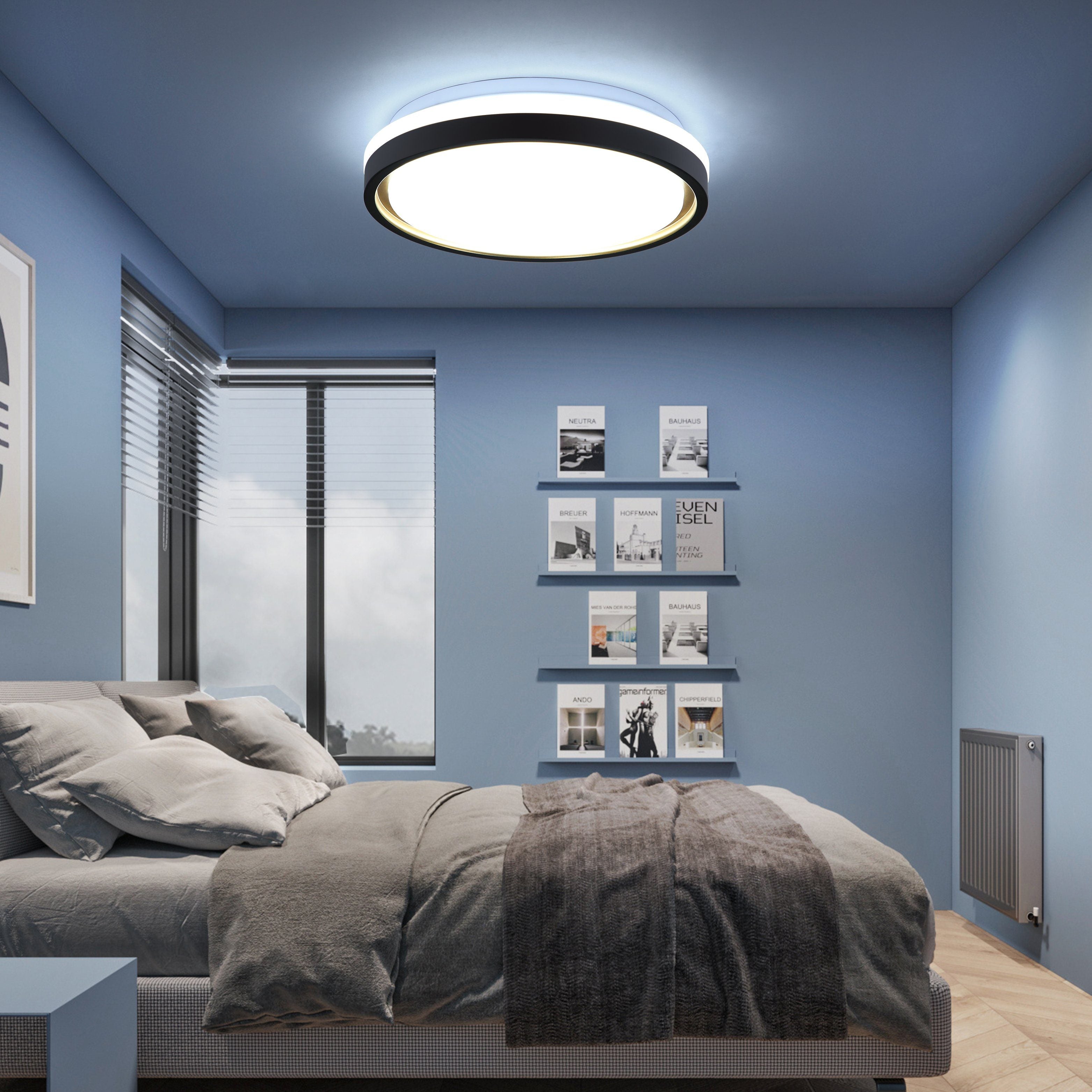 ZMH Lampada da soffitto plafoniera LED dimmerabile telecomando moderna 30 cm per soggiorno corridoio