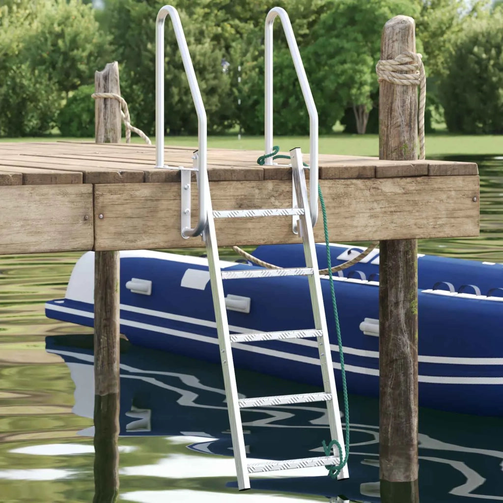 Scala da Dock a 5 Gradini Argento 58 x 77 x 191 cm Alluminio CFW6336505