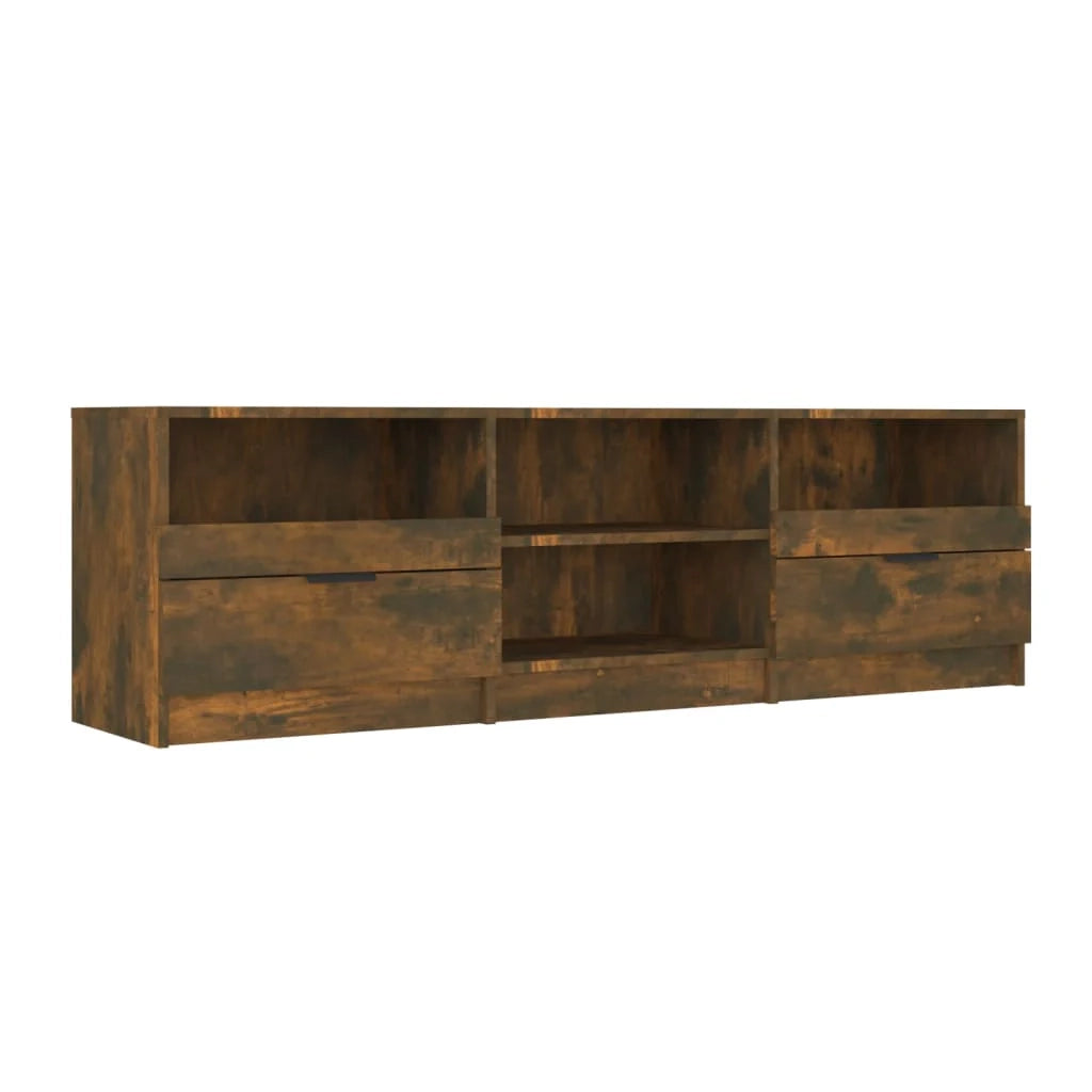 Mobile TV multimediale mensola TV credenza TV sala da pranzo soggiorno camera da letto rovere affumicato 150 x 33,5 x 45 cm legno ingegnerizzato marrone 02_0027340
