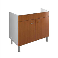 Mobile Sottolavello da Cucina 100x50x69 cm con 2 Ante in Nobilitato Teak