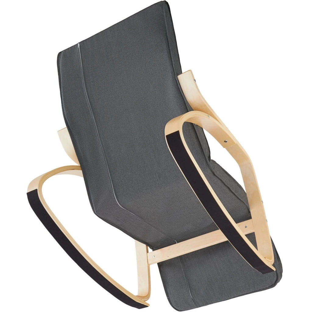 Comoda poltrona a dondolo con elegante design ergonomico grigio 08_0000247