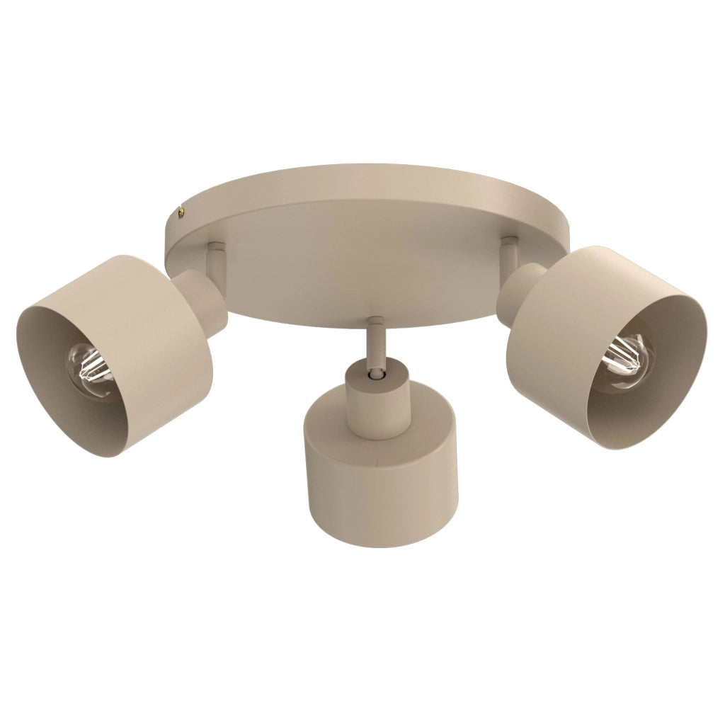 Lampada da soffitto Parkla 3xE27 beige cilindrica