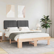 Letto con Testiera Rivestita Grigio scuro 120 x 190 cm 877435