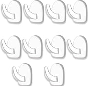 Pacchetto con 10 forti, adesivi, trasparenti ganci. Utilizzabili come appendi asciugamano, appendi abito, appendi parete, senza perforare. Adatti per bagni, cucine e altre aree.