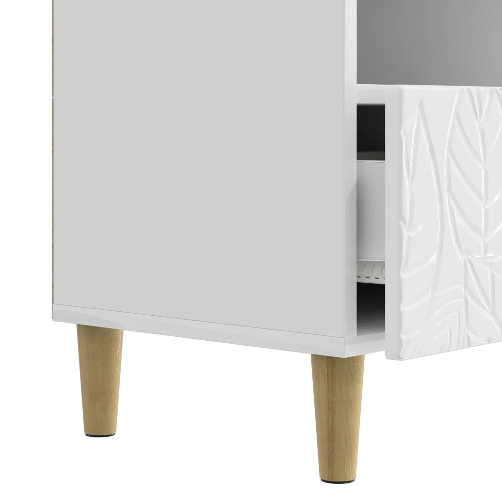 Mobile TV 102 x 34,5 x 50 cm Bianco Lucido Legno ingegnerizzato 895139