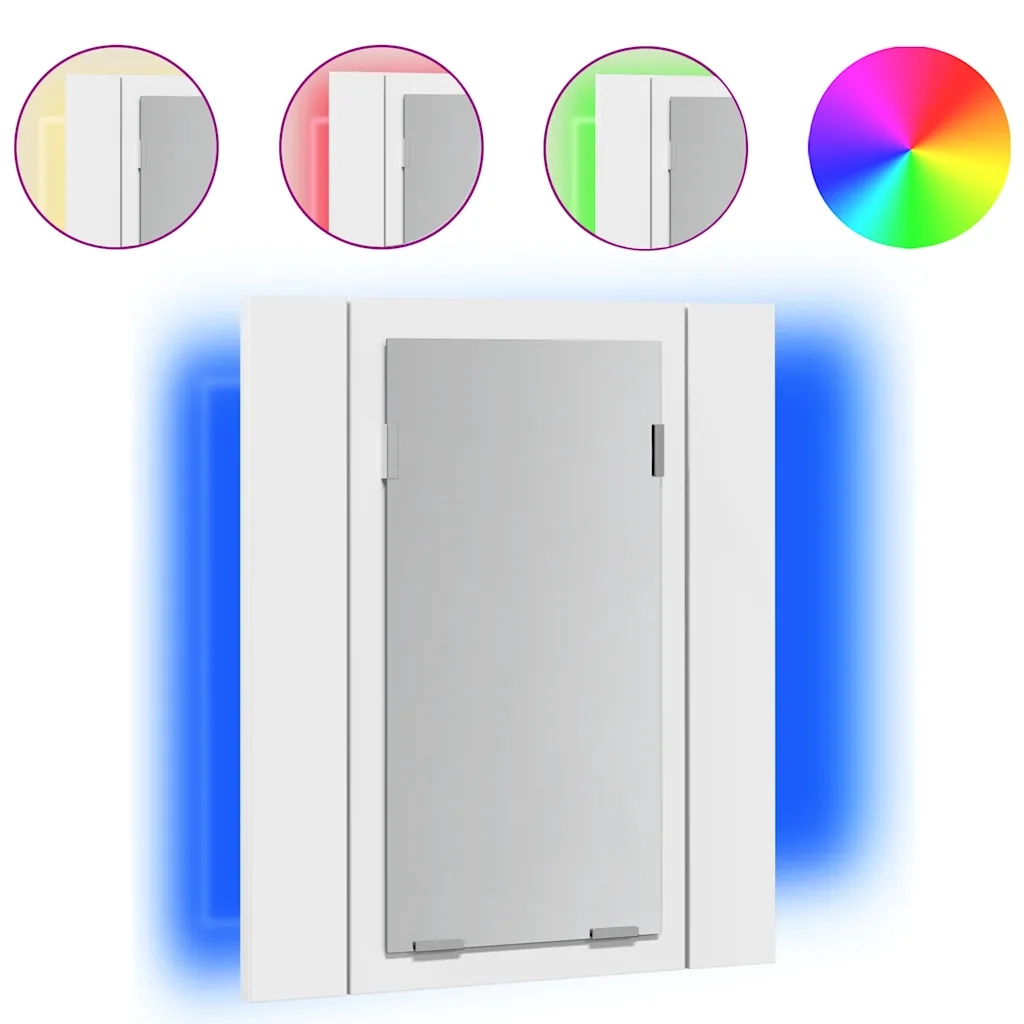 Specchio da Bagno con LED Bianco 40x12x45 cm in Acrilicocod mxl 121074