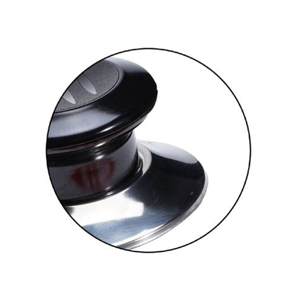 Trade Shop - Pomello Manopola Di Ricambio Per Coperchio Pentole Padelle ø6.5 Cm Nero Argento 607414 -
