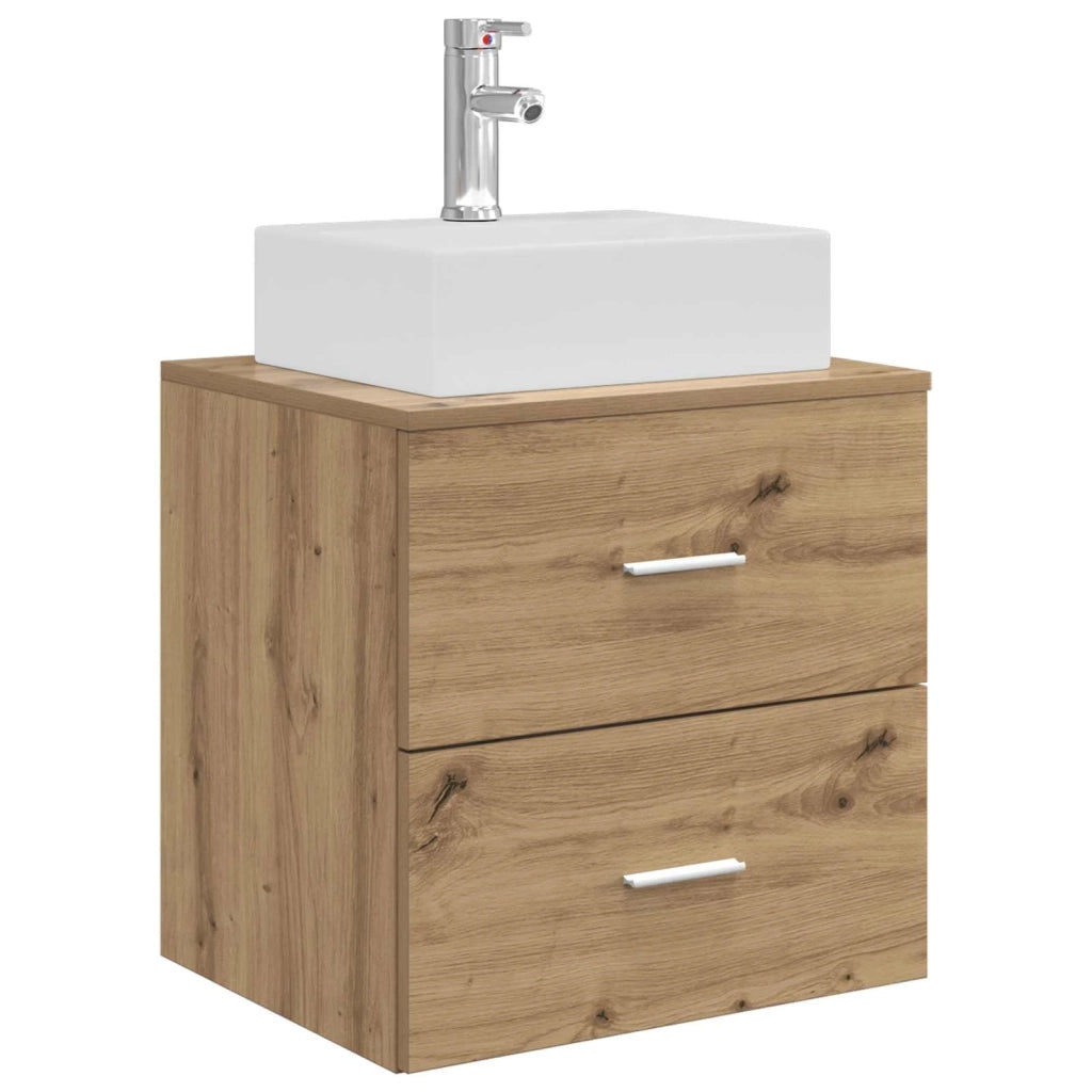 Set di Armadi da Bagno 3 pz Rovere Artigianale 3405842