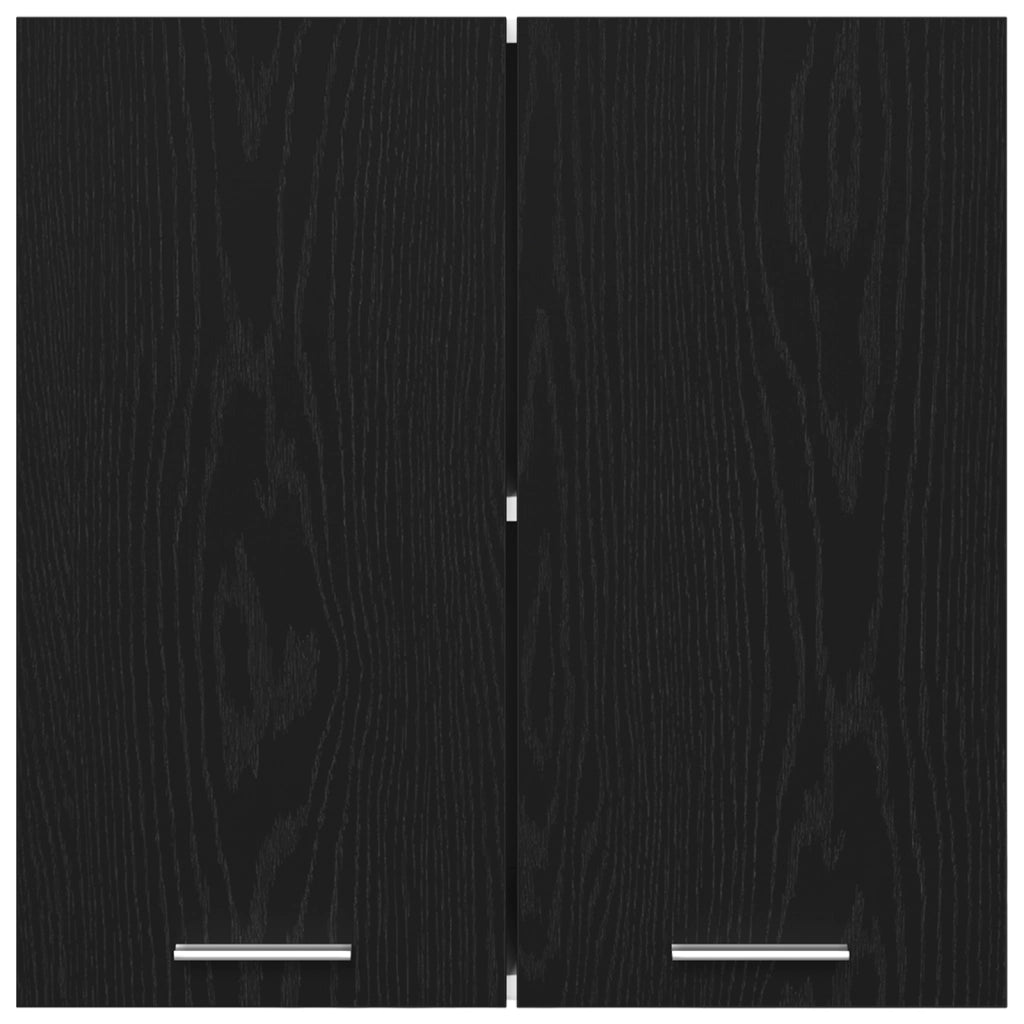 Armadio sospeso in rovere nero 60x31x60 cm realizzato in legno ingegnerizzato