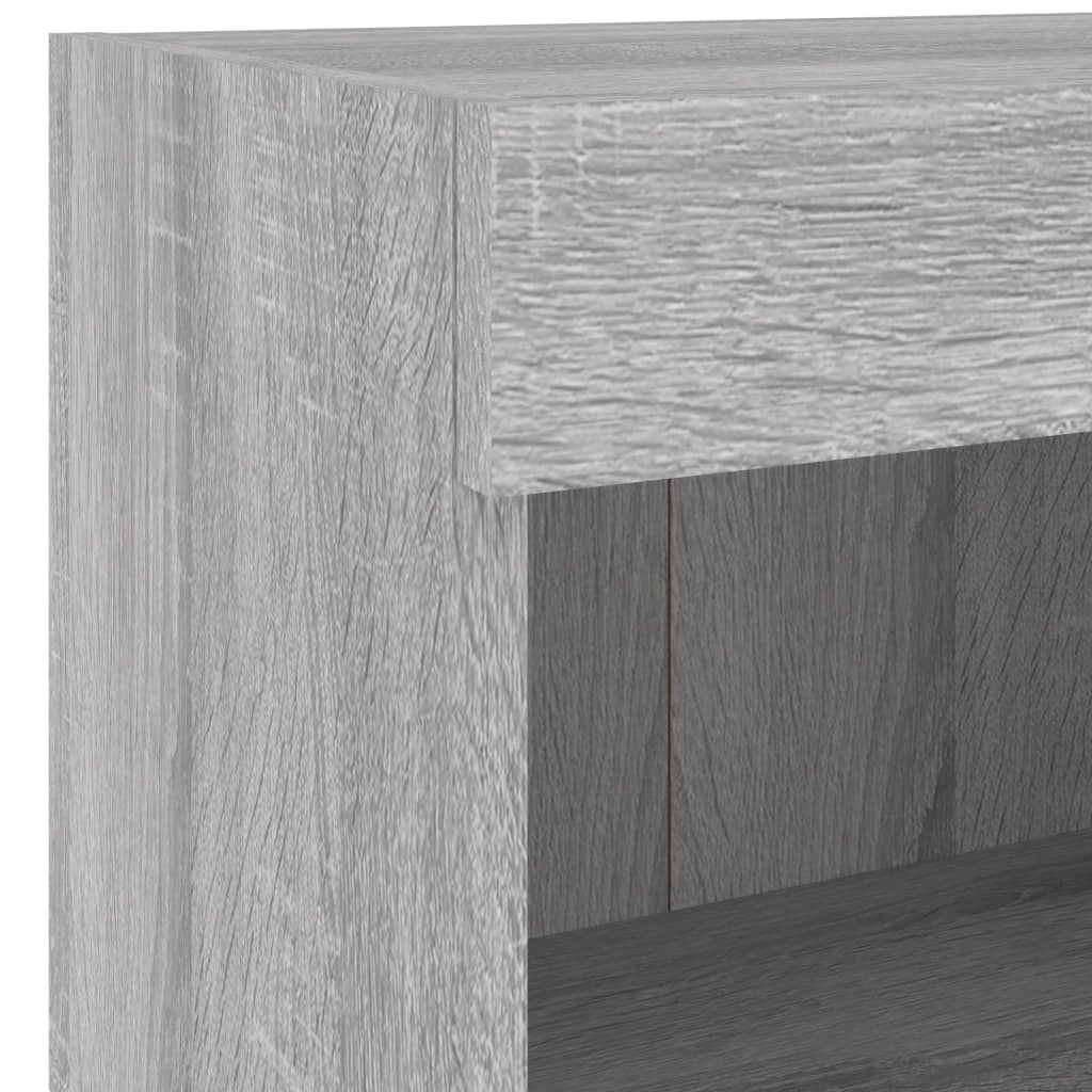 Mobile TV multimediale scaffale TV credenza mobile TV sala da pranzo soggiorno camera da letto con illuminazione a LED 7 pezzi legno ingegnerizzato Sonoma grigio 02_0029471
