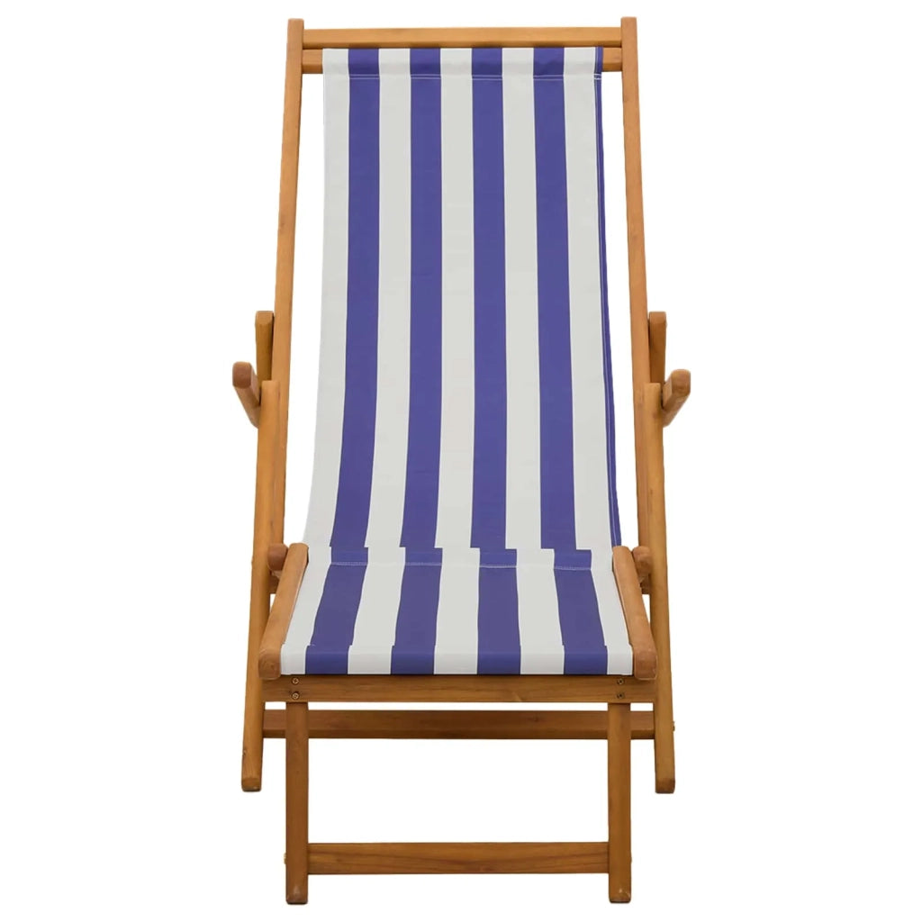 Lettino prendisole pieghevole 2 pcs 3 Posizione Blu e Bianco 3407828