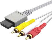 Cavo AV RCA da 1,8 metro con adattatore 3RCA a Scart per console Wii/Wii U - Connessione audio video di alta qualità