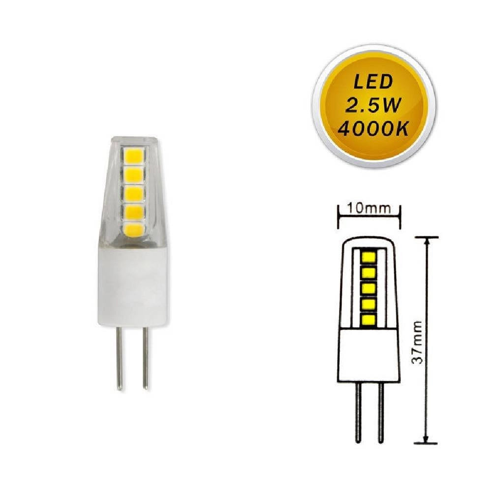 Trade Shop - Lampadina Led Smd G4 2 W 12v Luce Fredda 6500k Calda 3000k Naturale 4000k G4-06 - -bianco Naturale      -