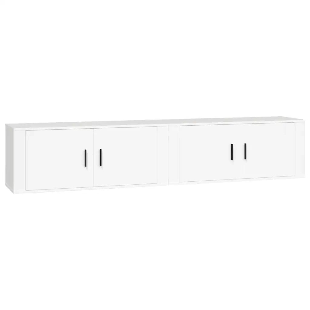 Mobili Porta TV a Parete 2 pz Bianco 100x34,5x40 cm 3188366