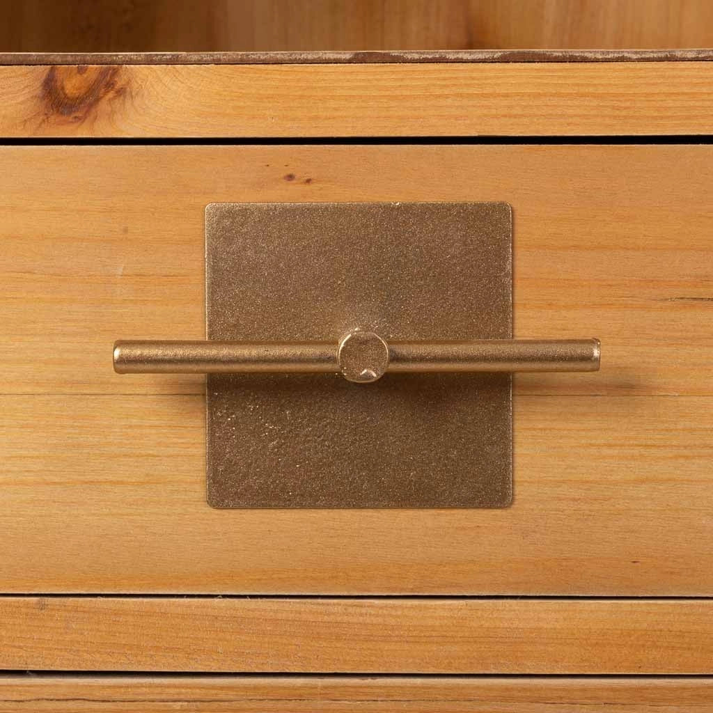 Credenza in legno e metallo marrone 120x37,5x139,5h