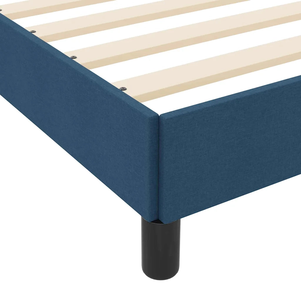 vidaXL Letto a molle con materasso Blu 90 x 190 cm Tessuto